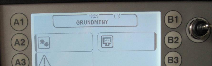 Konfigurera Överum Wing-jet med K-Plus Maskinkortet för K-Plus måste ha programvara minst 5.13. Kontrollera programversion genom att trycka A5 i Grundmenyn.