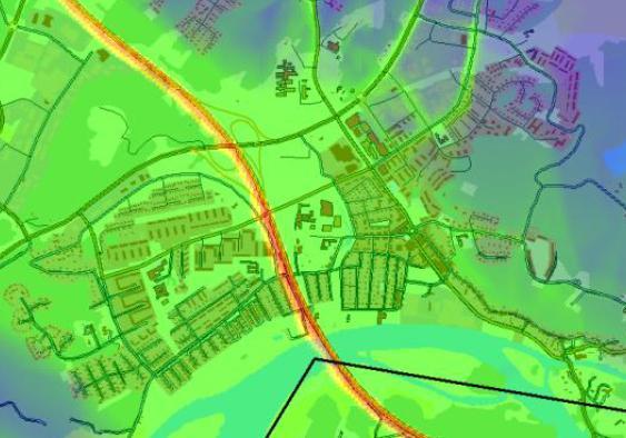 Genom Luftvårdsprogrammet och projektet Ren regionluft gjordes under 2013 spridningsberäkningar för NO 2 -halter i Kungälv tätort.