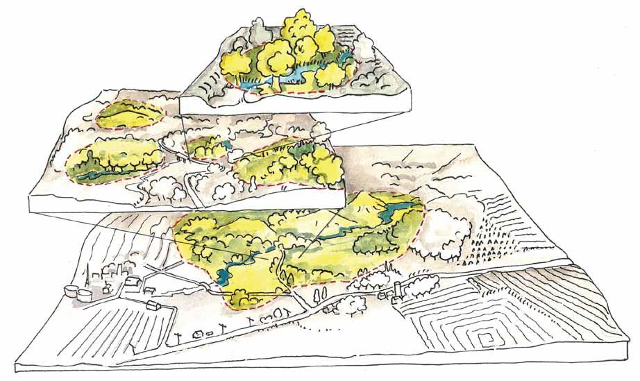 Landskapets känslighet ur biologisk mångfalds synpunkt redovisas i en tregradig skala: Funktionella landskap representerar landskap med liten grad av fragmentering.