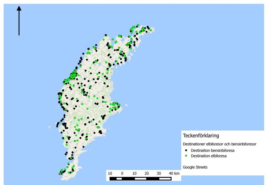 31 (47) Antal % Laddade inte 16 21% Laddade 62 79% Laddade: snabbladdning 48 77% Av de som laddade Laddade: turistmål 18 29% Av de som laddade Laddade: hotell/camping 8 13% Av de som laddade Tabell