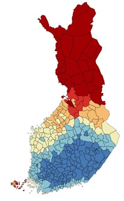 Areal som krävs för skogsgåvoavdraget enligt 2016 års kommunindelning Gåvans skogsmarksareal eller dess avkastning skall vara tillräckligt stor för bildande av skogsgåvans avdragsgrund.