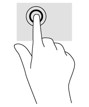 2 Använda styrplattegester På en styrplatta kan du använda fingrarna för att styra pekaren på skärmen.