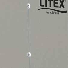 Litex Våtrumsskiva 20 mm Monteras med skruvar för aktuellt underlag, enligt kapitlet Åtgångar och produkter i systemet, placerade med max 30 cm avstånd i skivans skarvar.