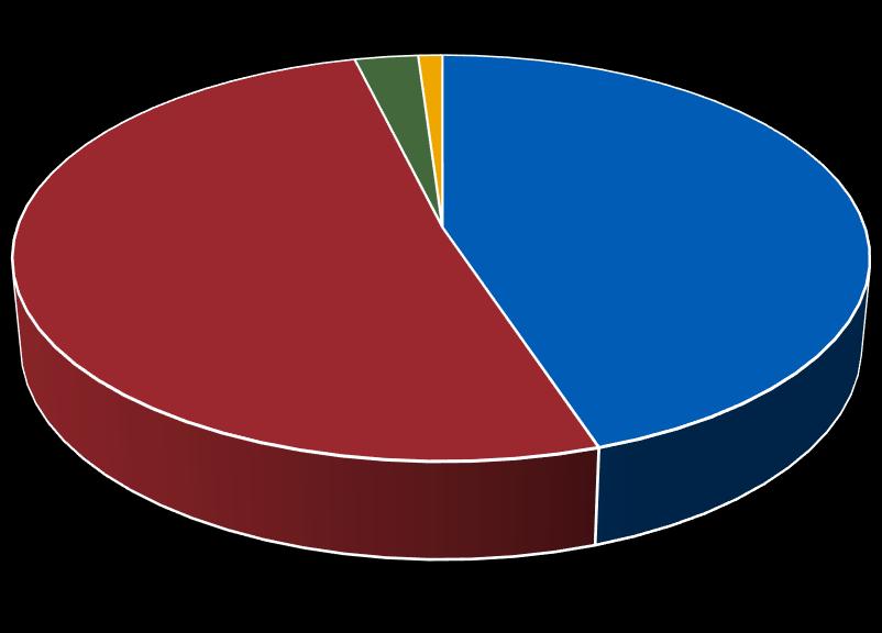 Aktuella faser för brancherna "Plantskola" och "Plantskola - övriga" 3% 1% 51% 45% Identifiering Inventering Utredning Åtgärd Figur 2.