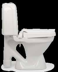 Om det är ont om utrymme bredvid toalettstolen kan man enkelt använda Hi-Loo med bara ett armstöd. Hi-Loo finns i två olika höjder, 6 cm eller 10 cm.