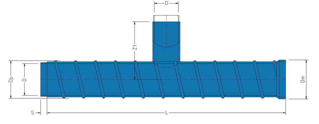 Uponor UVS Påstick Påstick 90 graders påstick blir svetsat på fabrik för direkt installation på byggplats.