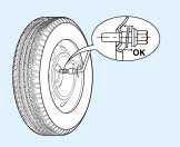 Montering av reservhjulet* Om bilen är utrustad med ett reservhjul i plåt, är det normalt att vid fastsättningen av detta konstatera att bultarnas brickor inte kommer i kontakt med fälgen.