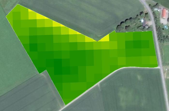 Skåne/Halland, vecka 19, 16 CropSAT och vegetationsindex Det klara vädret har inneburit att det redan finns flera satellitbilder tagna över Skåne- Halland.