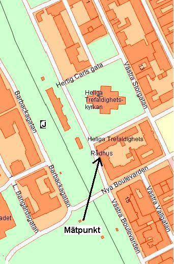 Kristianstad - Västra Boulevarden Osby - Parkgatan 26 Malmö - Dalaplan Figur 2 Mätplatsernas placering i Kristianstad, Osby och Malmö