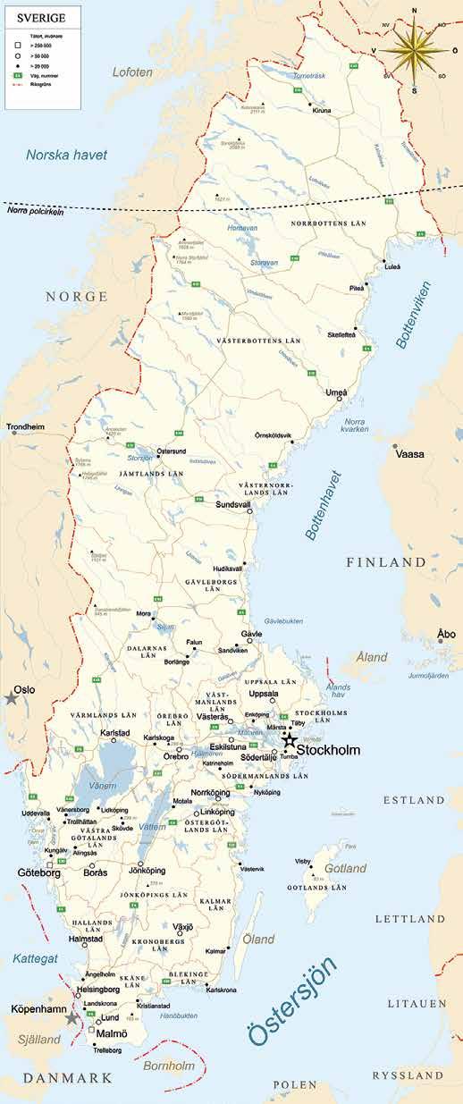 Natur och klimat Naturen i norra och södra Sverige ser mycket olika ut. I de norra delarna av Sverige finns det fjäll, skogar och sjöar.
