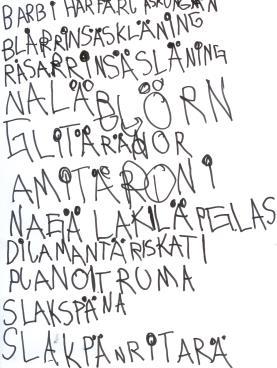 Han ritar, med hjälp av appen Rita ( Draw ), en väg fram till skatterna och gör ett kryss där skatterna ligger.
