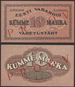 Separate obverse and reverse, both with overprint PROOV (specimen).