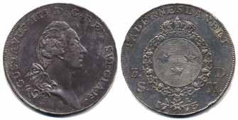 Gustav III (1771-1792) 183 183 SM 39 3 daler