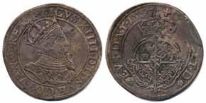 1/1+ 800:- Erik XIV (1560-1568) 22 SM 15 3 mark 1562. 30,73 g.