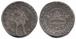 000:- 480 Sieg 86 Christian IV 1 krone 1624. 18,59 g. Tyk krone.