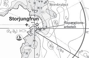 Under arbetets gång är det i allmänhet inte möjligt att förtöja på insidan av vågbrytaren. Storjungfruns hamn 61-10,0N 17-20,1E Bsp S Bottenhavet 533 Sweden. Sea of Bothnia. Se of Söderhamn.