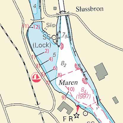 Nr 193 10 Mälaren och Södertälje kanal / Lake Mälaren and Södertälje kanal * 4605 Sjökort/Chart: 6181 Sverige. Södertälje kanal. Södertälje. Gästhamnsbryggor införs.