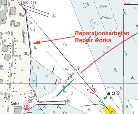 Södra delen av Oceankajen är stängd för all trafik pga. renoveringsarbeten.