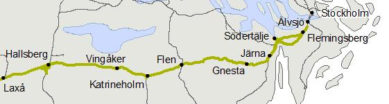 Ändring Västra stambanan Floby-Alingsås nedspår cirka 54 km tom v 1832,