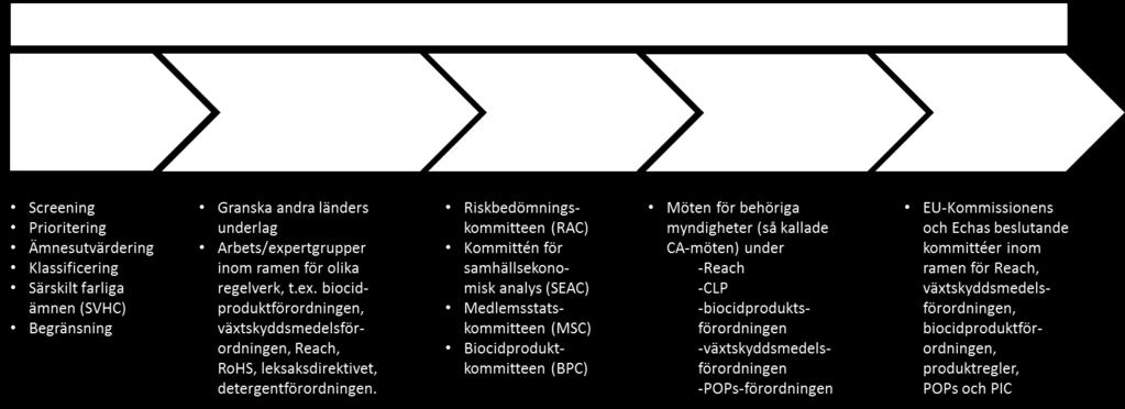 förslag till harmoniserad klassificering samt förslag till begränsningar av farliga ämnen (se figur 6).