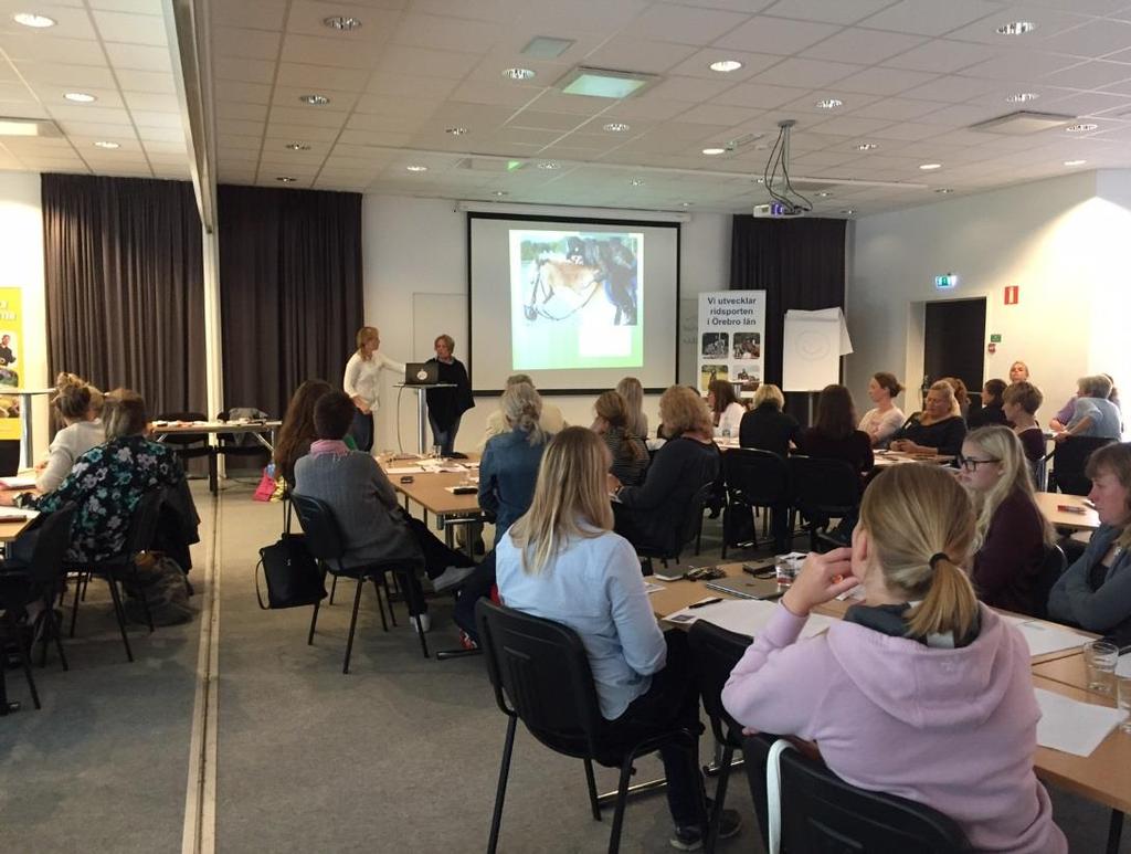 Camilla Hulling föreläser om psykisk ohälsa under Inspirationsträffen i Vänersborg, Ridsportens utmaningar och möjligheter Foto: Kerstin Gunnesson Mounted Games Under 2017 har vi förväntningar på att