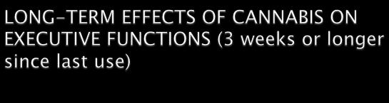 } While basic attentional and working memory abilities are largely restored, } the most enduring and detectable deficits are seen in decision-making, concept formation and planning.