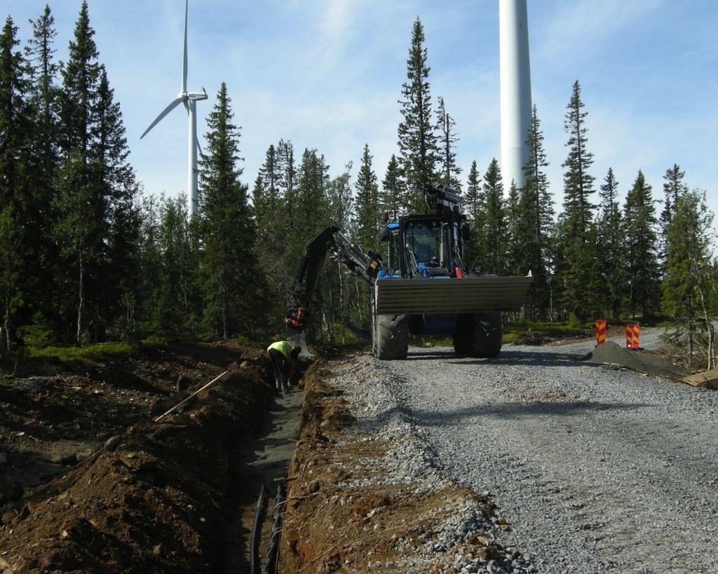 PROJEKTBESKRIVNING GRANBERG 4/6 Nedläggning av kabel invid väg. Natur och miljö Vegetationen på utgörs av barrskog med inslag av sumpskog.