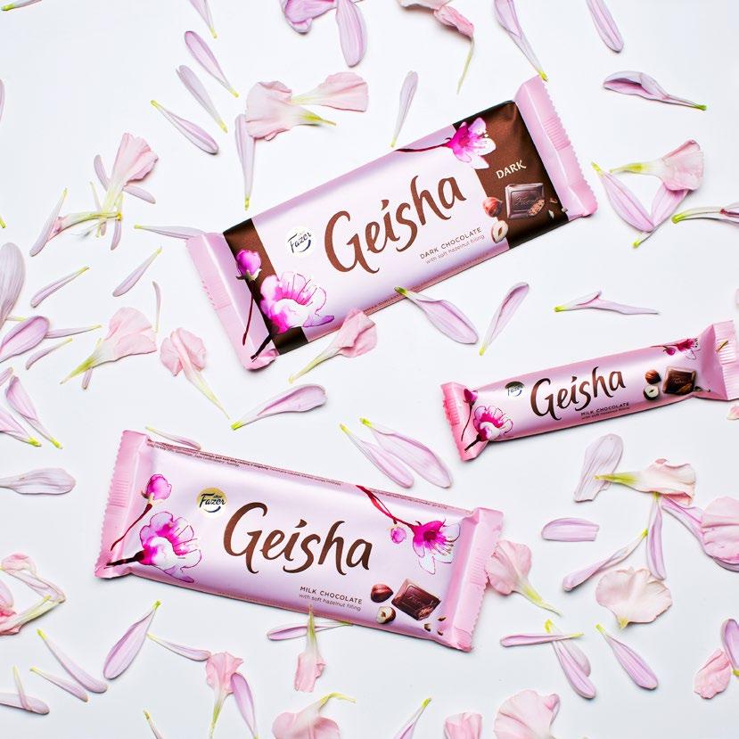 Choklad leder vägen till försäljningsframgångar Fazers konfektyrprodukter är kända för sin höga kvalitet och goda smak. I Finland är Fazer ledande på konfektyrmarknaden.