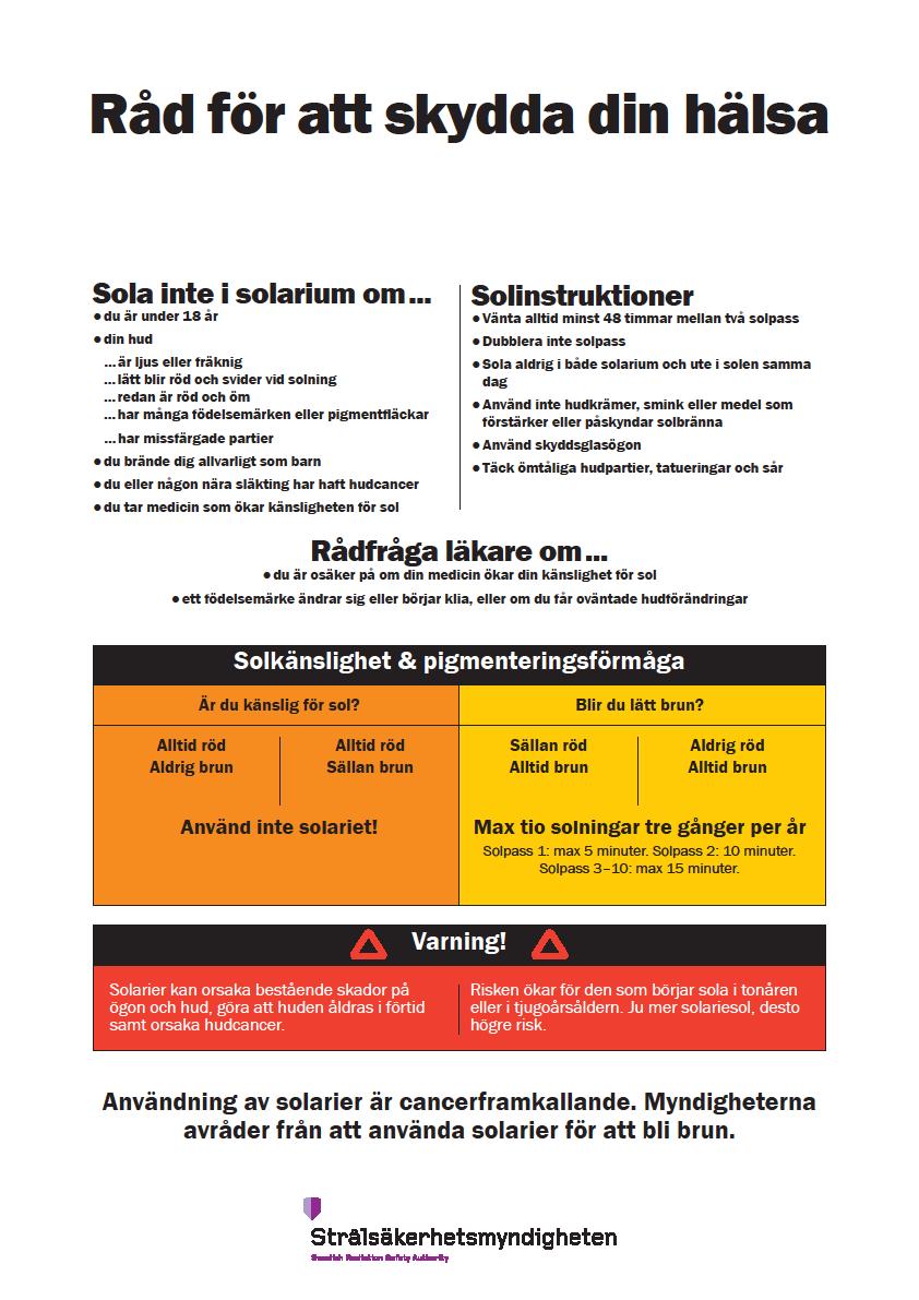 3. Utformning av den affisch med råd och