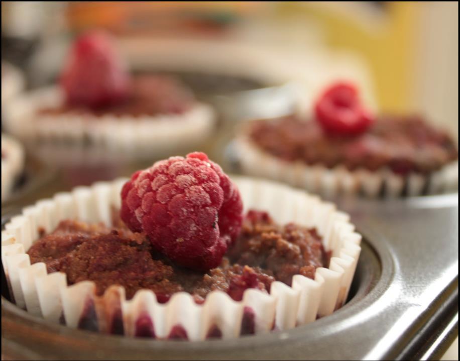 Proteinmuffins med choklad & hallon Förberedelse 5 minuter 20 minuter Kalorier: 104