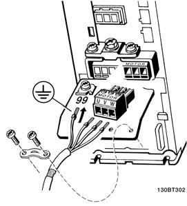 5. Så här installerar du VLT HVAC Drive Design Guide 5 Bild 5.8: Motoranslutning för A2- och A3 Bild 5.