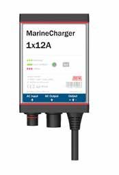 Produkter - Marin laddare MarineCharger 1x12A DEFA MarineCharger 1x12A är en 12V, 12A batteriladdare för fast installation och är lämplig för batteristorlekar upp till 150Ah.