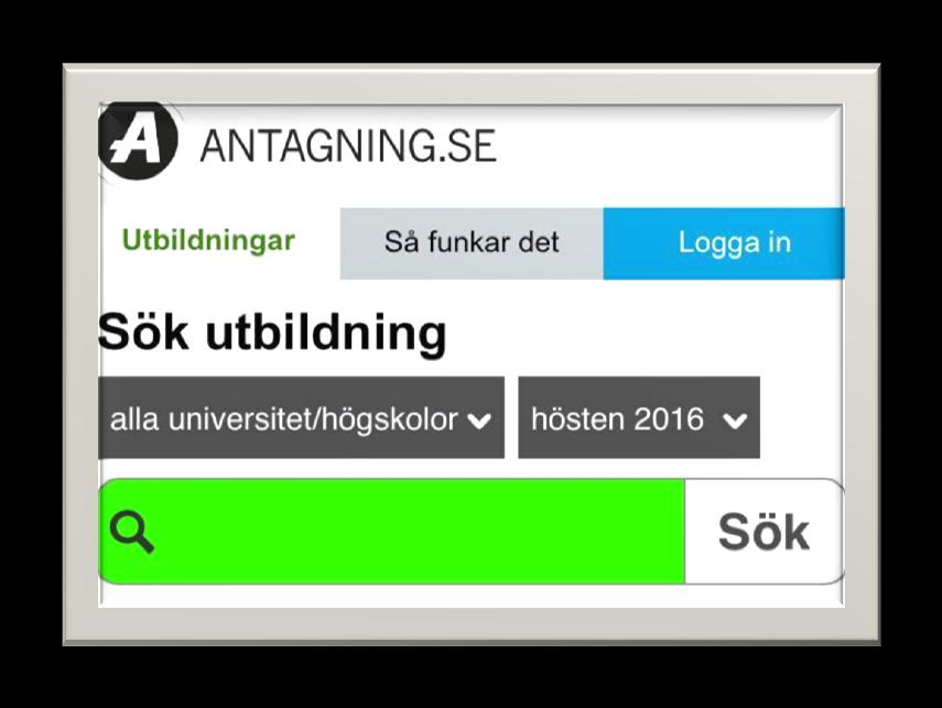 Så loggar du in på ANTAGNING.SE 4.