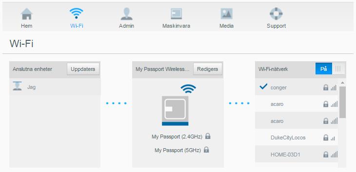 Ansluta disken Om du väljer DHCP, kommer en adress att automatiskt tilldelas -disken. Om du väljer Statisk, måste du själv tilldela en IP-adress till -disken.