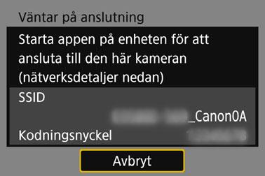 Ansluta med enkel anslutning 4 Välj [Enkel anslutning]. Välj [OK] och tryck på <0> för att gå till nästa menybild.