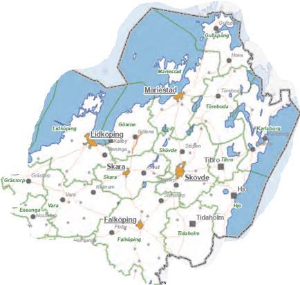 3.4 Tätorterna i Skaraborg Det är inte utan grund som Skaraborg kallar sig en nätverksregion.