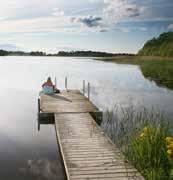 Gotiska salen från 1300-talet visas under de historiska vandringarna. Upplev naturen och bada från bryggan på Biskops Arnö.