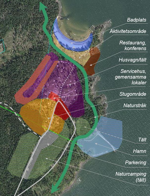 Gällande detaljplan Det finns ingen detaljplan för området. Planprogram för Ursands camping m.m. godkändes av kommunfullmäktige 2014-03-26. Programmet redovisar lämplig användning av området.