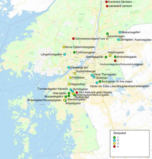 Planprojekt-nuläge (dec 2016) 31 planer är startade med cirka 8 800 bostäder 3 planer med