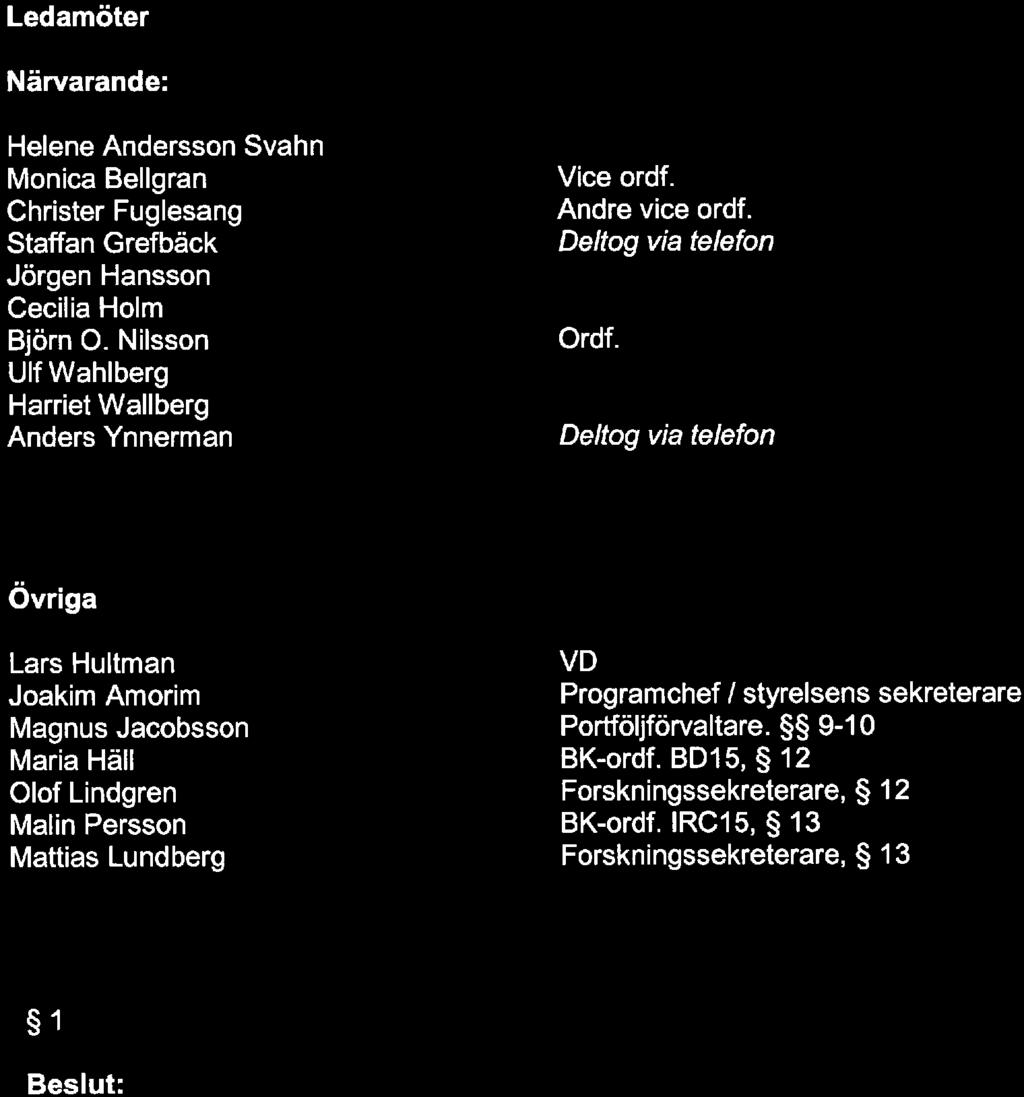 BD15, 12 Frskningssekreterare, 12 BK-rdf.