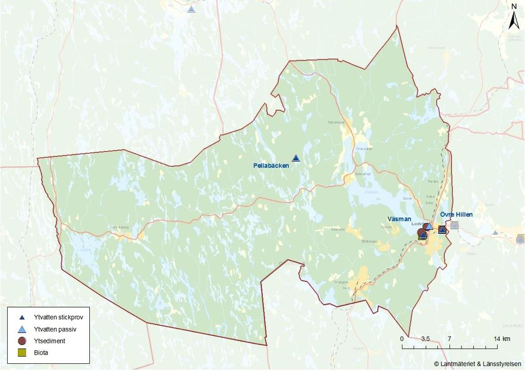 Ludvika PAHer Klorbensener Bromerade flamskyddsmedel Bromerade flamskyddsmedel PCBer Perfluorerade ämnen Dioxiner & furaner PAHer Tennorganiska föreningar Dioxiner & furaner