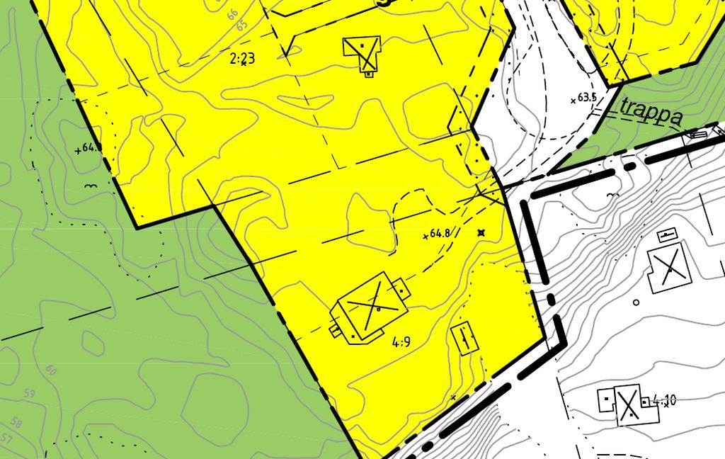 Fastighetstekniska åtgärder 1:14 Figur 1: Utsnitt ur detaljplan Kolartorp etapp 2, Kolarslingan Hermanstorpsvägen (Haninge kommun). I PBL 4 kap.