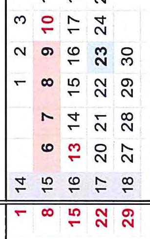 januari och avslutas den 9 juni Antal elevarbetsdagar 93 Fem fasta kompetensutvecklingsdagar 7-8 januari,