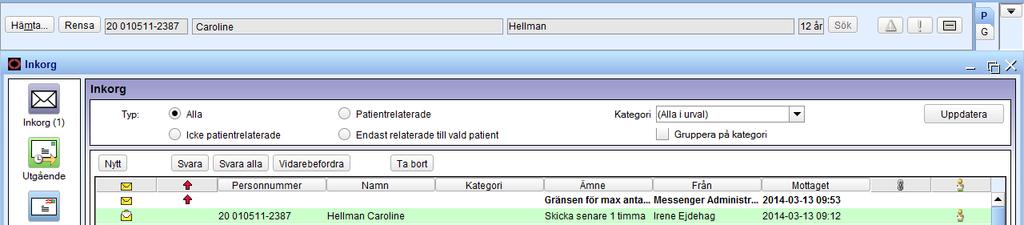 Använd istället funktionen Vidarebefordra. 2.7. Automatisk rensning Det sker automatisk resning när antalet meddelande i alla korgar uppgår till 500 stycken meddelanden.