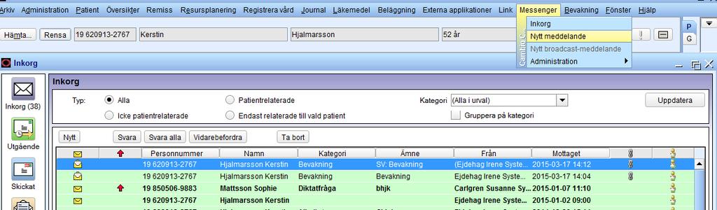 2. Skapa meddelande För att skriva ett meddelande i