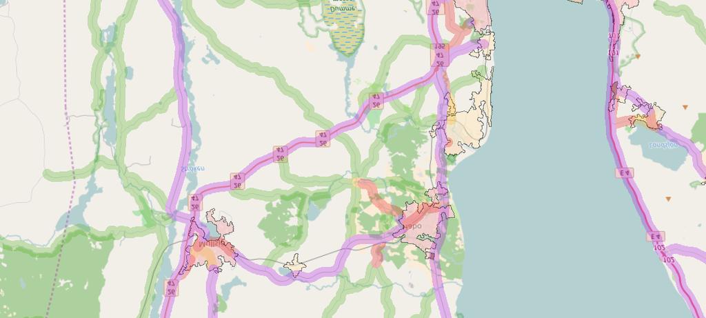 Mullsjö-Jönköping Mullsjö-Bankeryd-Jönköping E4 Mullsjö Habo 195 185 47 195 195 195 Bankeryd E4 Kaxholmen Kortebo E4 E4 0 40 2,75 5,5 Bottnaryd 11 Km Jönköping 26 40 40 26 40 E4 26 132 OpenStreetMap