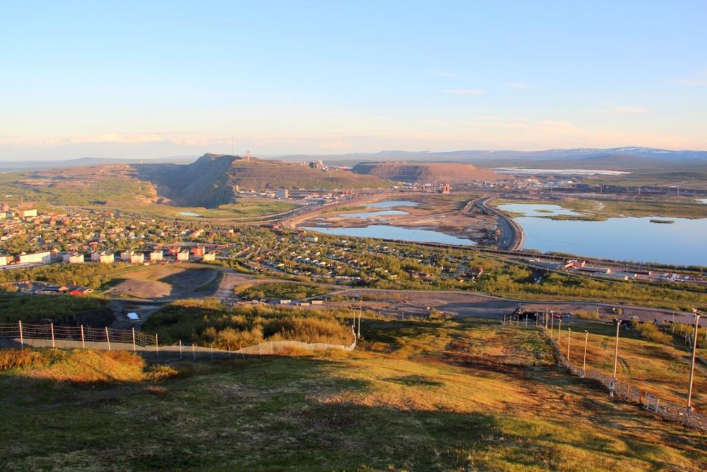 Figur 6. Tömning av del av Norra Luossajärvi i Kiruna på grund av gruvverksamhet. Sjön är belägen inom Torne älvs avrinningsområde. 9.1.19.