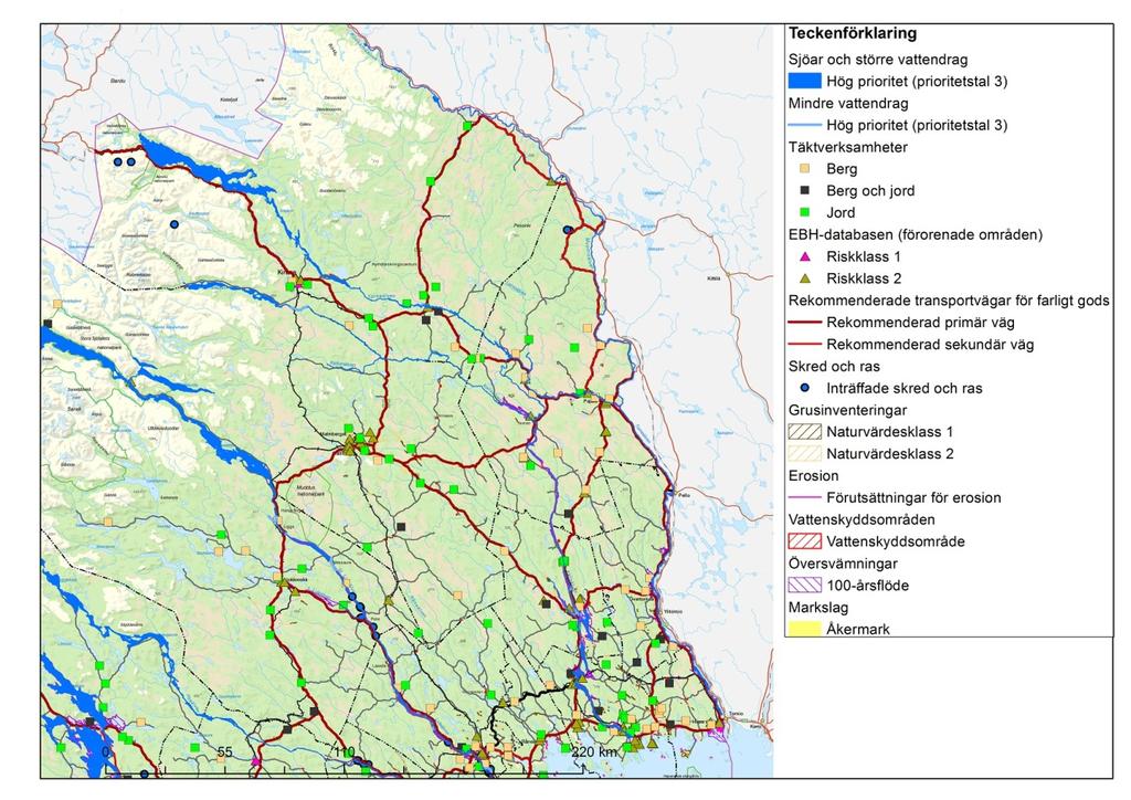 9.1.24 Torneträsk, Kiruna kommun Torneträsk Länsstyrelsen i Norrbottens län Lantmäteriet Tabell 31. Prioriteringsklasser samt prioriteringstal för vattenresursen.