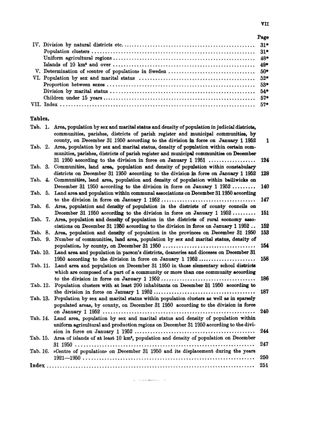 Page IV. Division by natural districts etc 31* Population clusters 31* Uniform agricultural regions 48* Islands of 10 km 2 and over 49* V. Determination of»centre of population» in Sweden 50* VI.