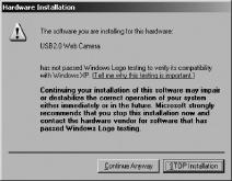Windows kan notera att enheten inte är certifierad. Detta påverkar inte korrekt funktion av Sweex Webcam 1.3 Megapixel USB 2.0.
